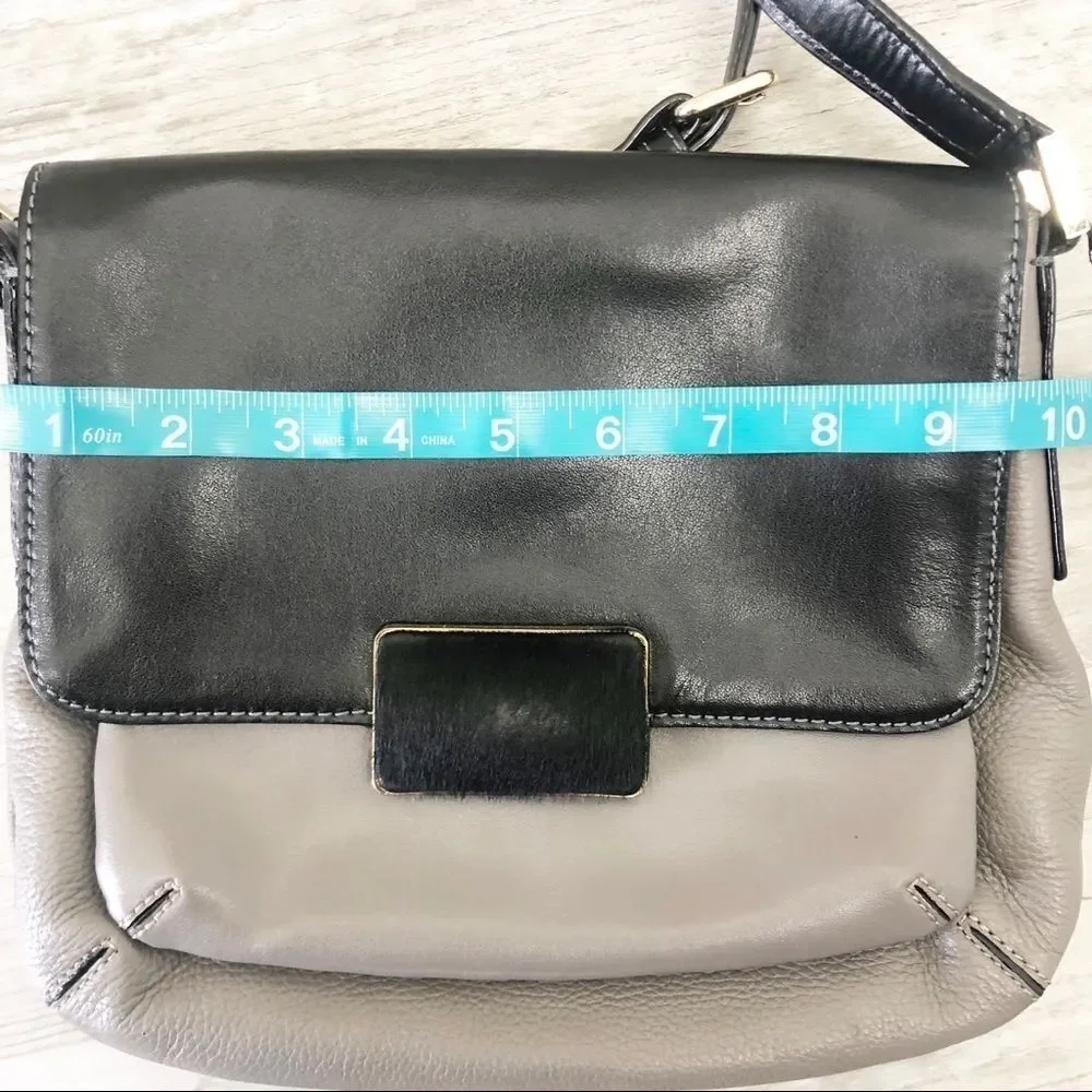 DANA BUCHMAN | Genuine Leather Crossbody Bag Gray